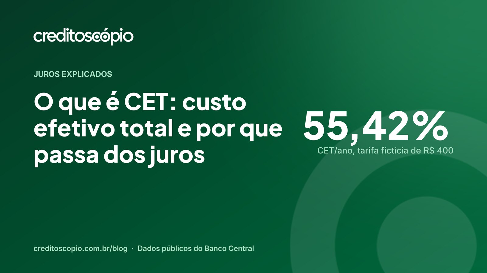 O que é CET: custo efetivo total e por que passa dos juros