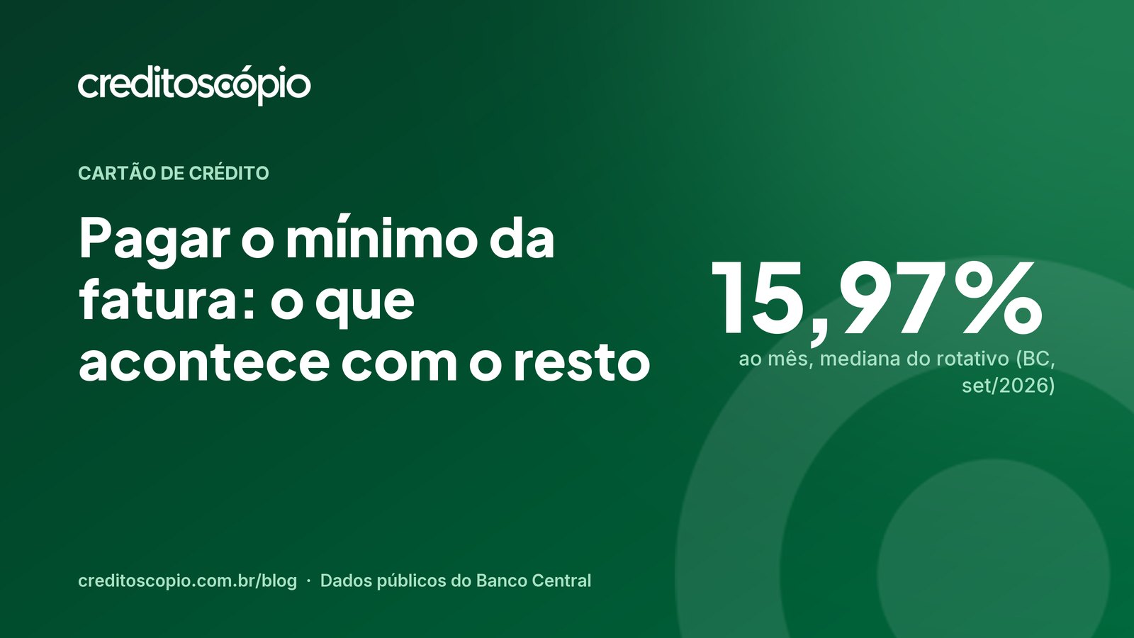 Pagar o mínimo da fatura: o que acontece com o resto
